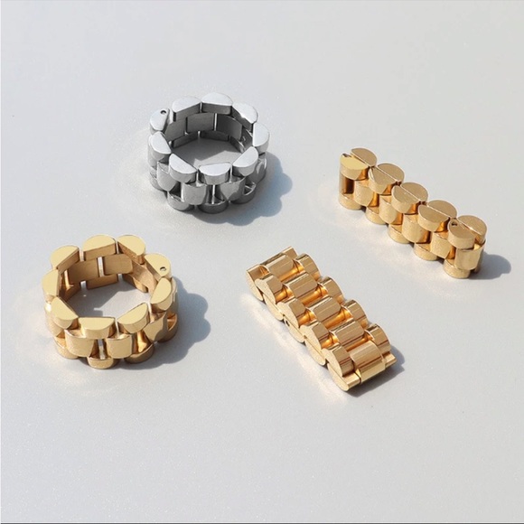 Watch shape chain ring , stainless steel.. - Picture 2 of 4